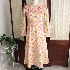 True Vintage Cottagecore Floral Prairie Midi Dress